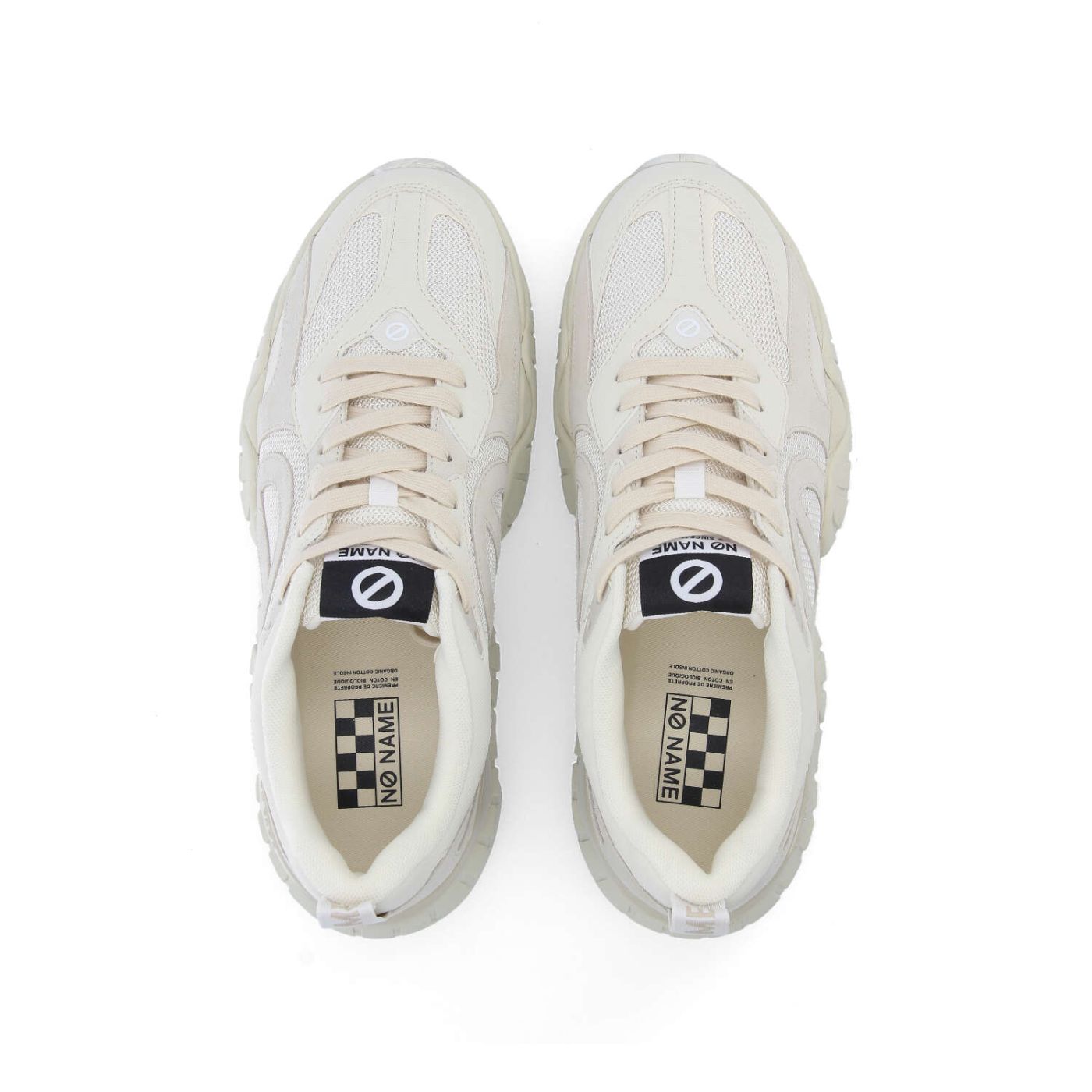 KRAZEE RUNNER M - KNIT/STAMP/STAM - OFF WHITE/PALE GREY